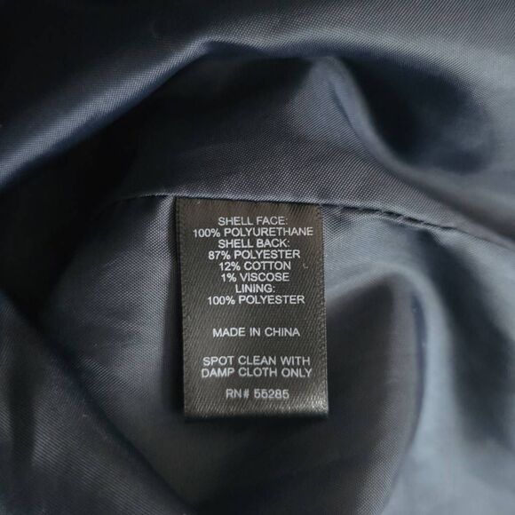 Express Women's Size Large Navy Faux Leather Moto Jacket - Picture 6 of 6